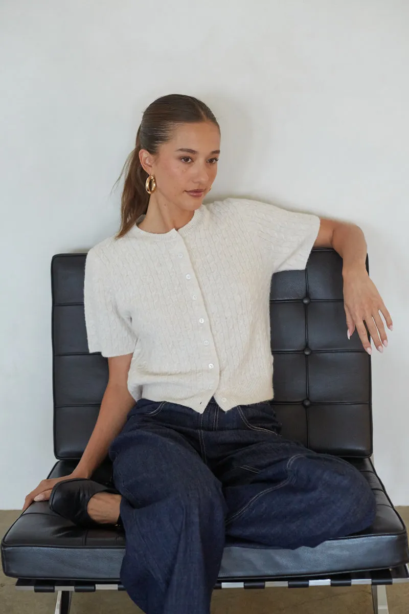 Lauren Cable Knit Cardigan sold by American Threads product image thumbnail 2