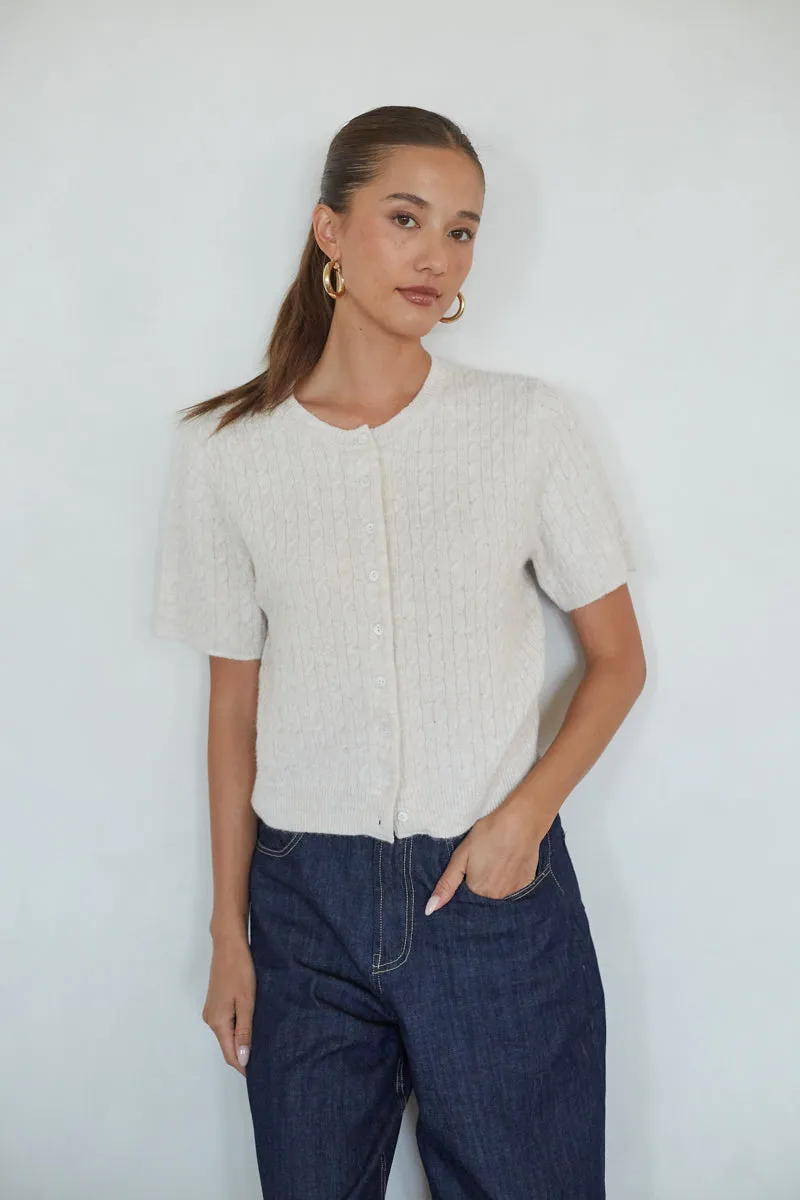 Lauren Cable Knit Cardigan sold by American Threads product image thumbnail 4
