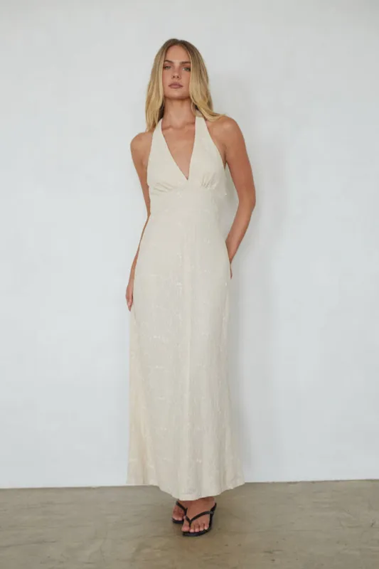 Savvy Halter Knit Maxi Dress sold by American Threads