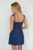 Mellie Denim Romper Mini Dress sold by American Threads