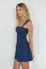 Mellie Denim Romper Mini Dress sold by American Threads