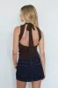 Lorde High Neck Tie Back Top sold by American Threads