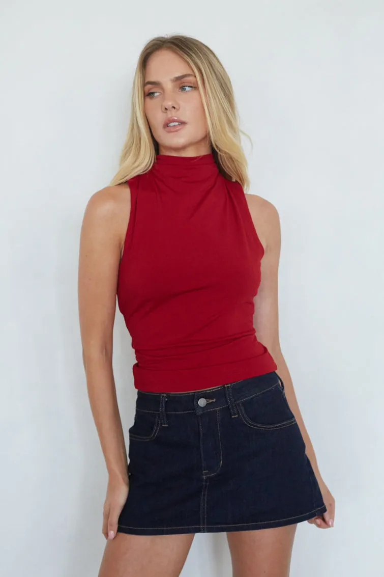 Lorde High Neck Tie Back Top sold by American Threads