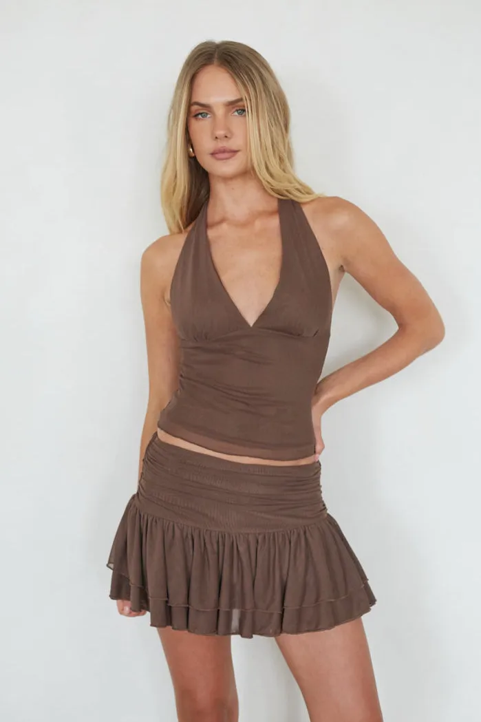 Alexi Mesh Mini Ruffle Skort sold by American Threads product image thumbnail 5