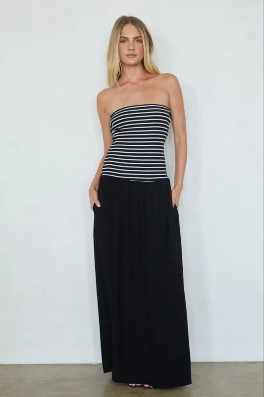 Toni Striped Maxi Dress sold by American Threads