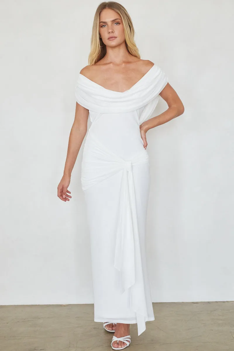 Dorit Mesh Tie Waist Maxi Dress sold by American Threads product image thumbnail 5