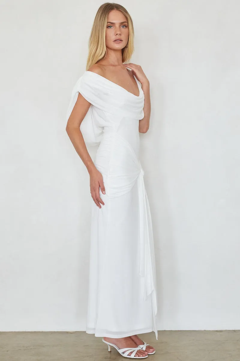 Dorit Mesh Tie Waist Maxi Dress sold by American Threads product image thumbnail 3