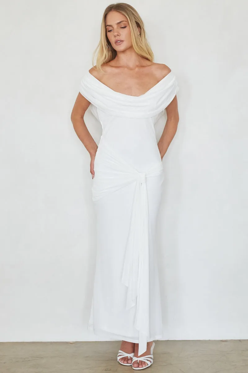 Dorit Mesh Tie Waist Maxi Dress sold by American Threads