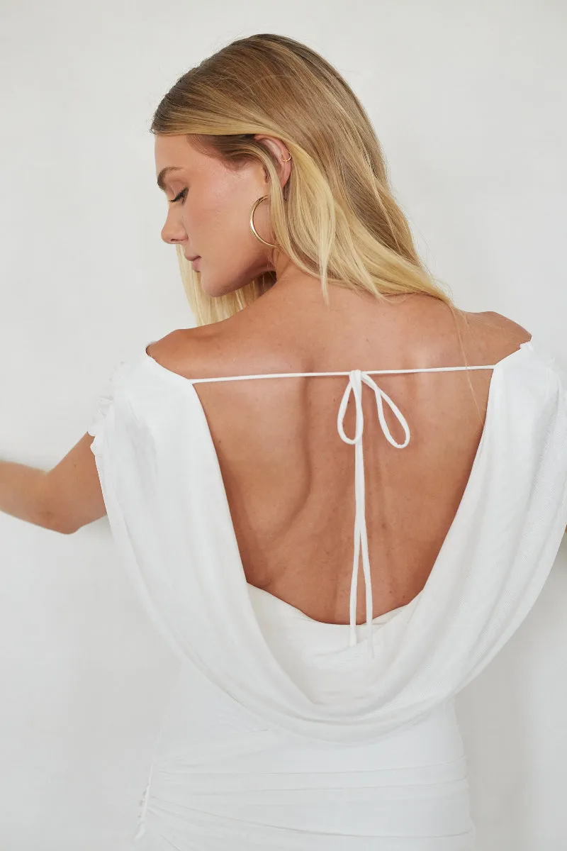 Dorit Mesh Tie Waist Maxi Dress sold by American Threads product image thumbnail 2