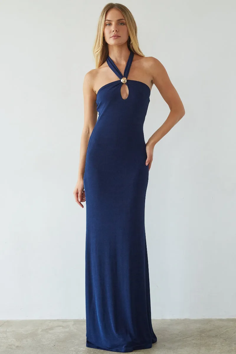 Ragen Keyhole Halter Maxi Dress sold by American Threads product image thumbnail 4