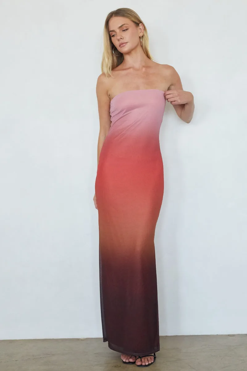 Treasure Ombre Mesh Maxi Dress sold by American Threads product image thumbnail 4