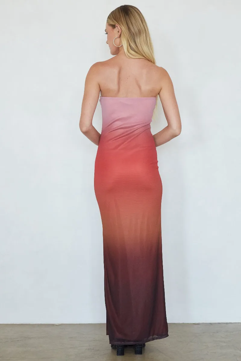 Treasure Ombre Mesh Maxi Dress sold by American Threads product image thumbnail 3