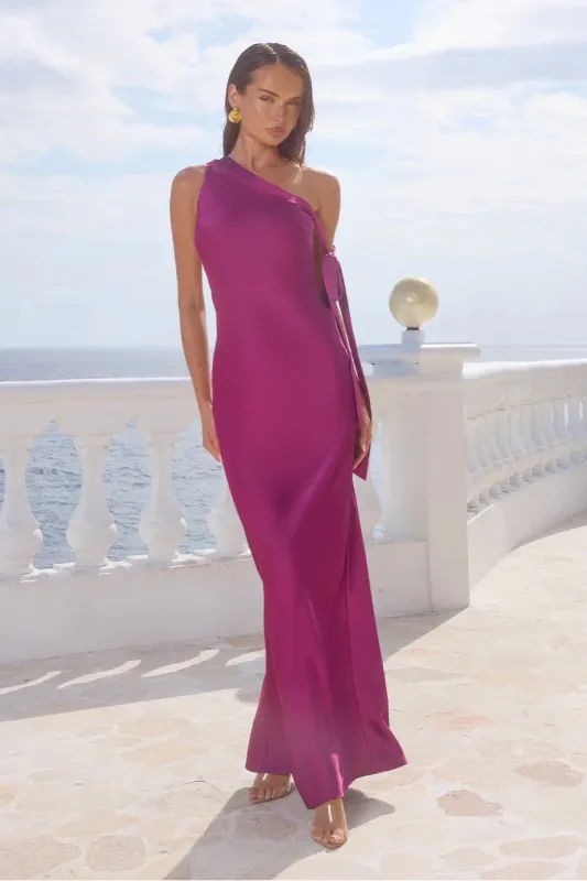 Viola One Shoulder Maxi Dress sold by American Threads