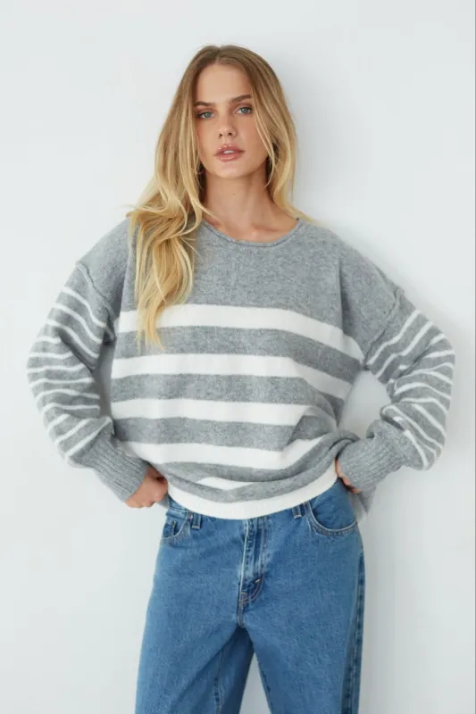 Charlotte Oversized Striped Sweater sold by American Threads