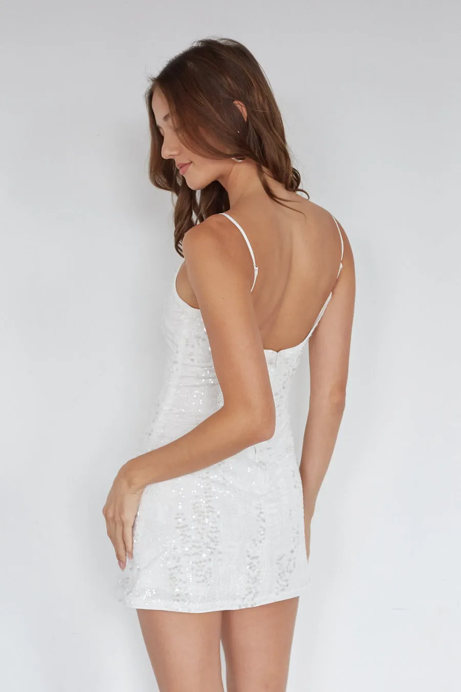 Valeria Velvet Sequin Mini Dress sold by American Threads product image thumbnail 4