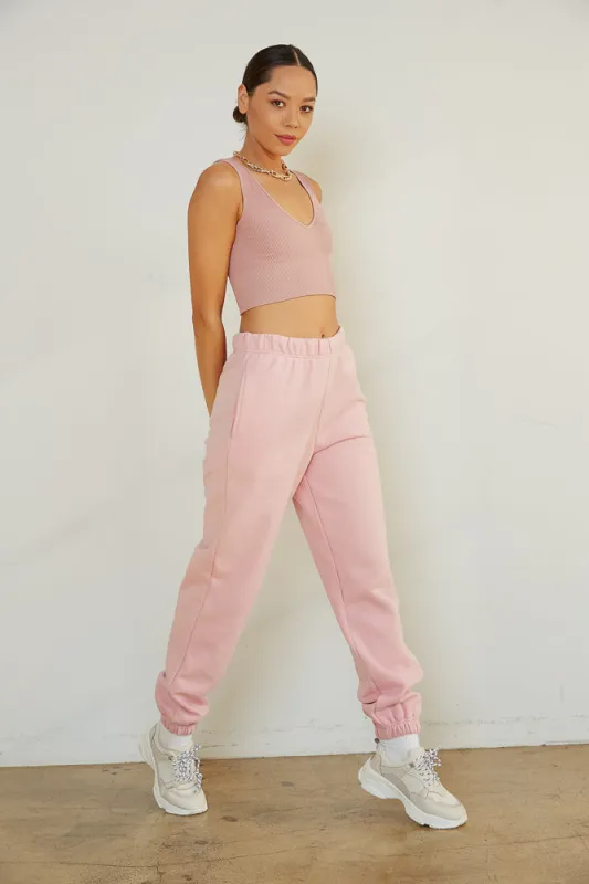 90s Baggy Sweatpants In Pink sold by American Threads