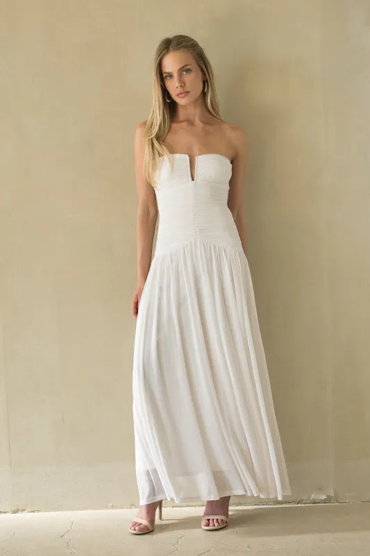 NIA Beverly Mesh Maxi Dress made by American Threads