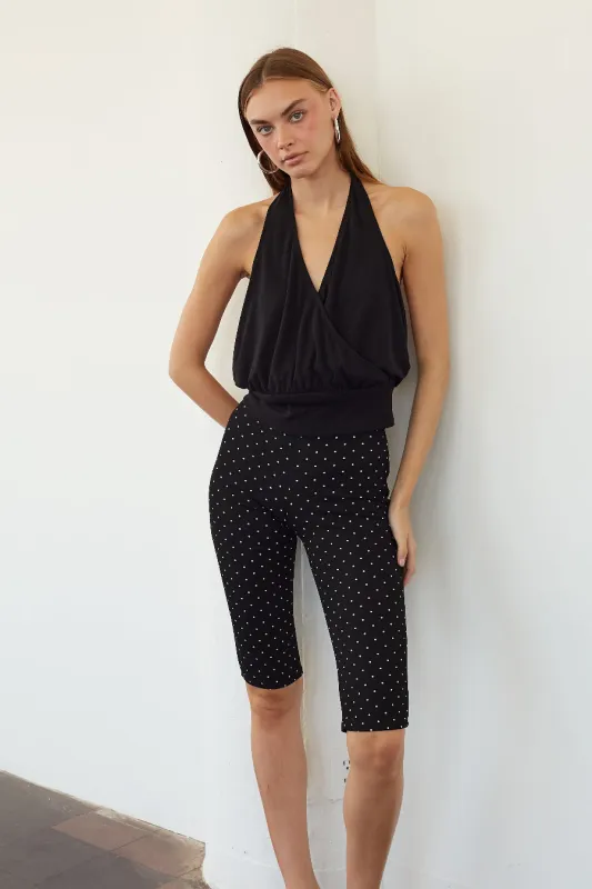 Wolfie Polka Dot Capri Pant made by American Threads