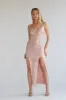 Adelaide Sequin Keyhole Midi Dress sold by American Threads