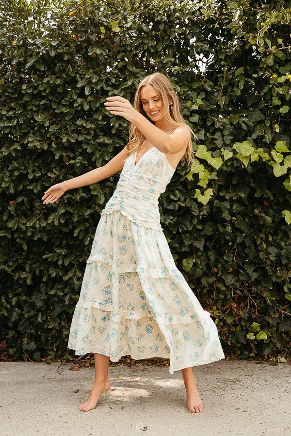 Arabella Floral Tiered Midi Sundress sold by American Threads product image thumbnail 5