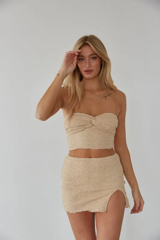 Avalon Smocked Cropped Tube Top sold by American Threads