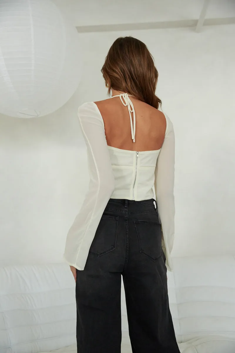 Carter Long Sleeve Crop Top sold by American Threads product image thumbnail 2