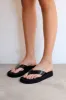 Yogi Slide Sandals in Black sold by American Threads