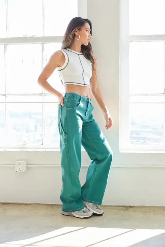 Aspen Wide Leg Utility Pants sold by American Threads