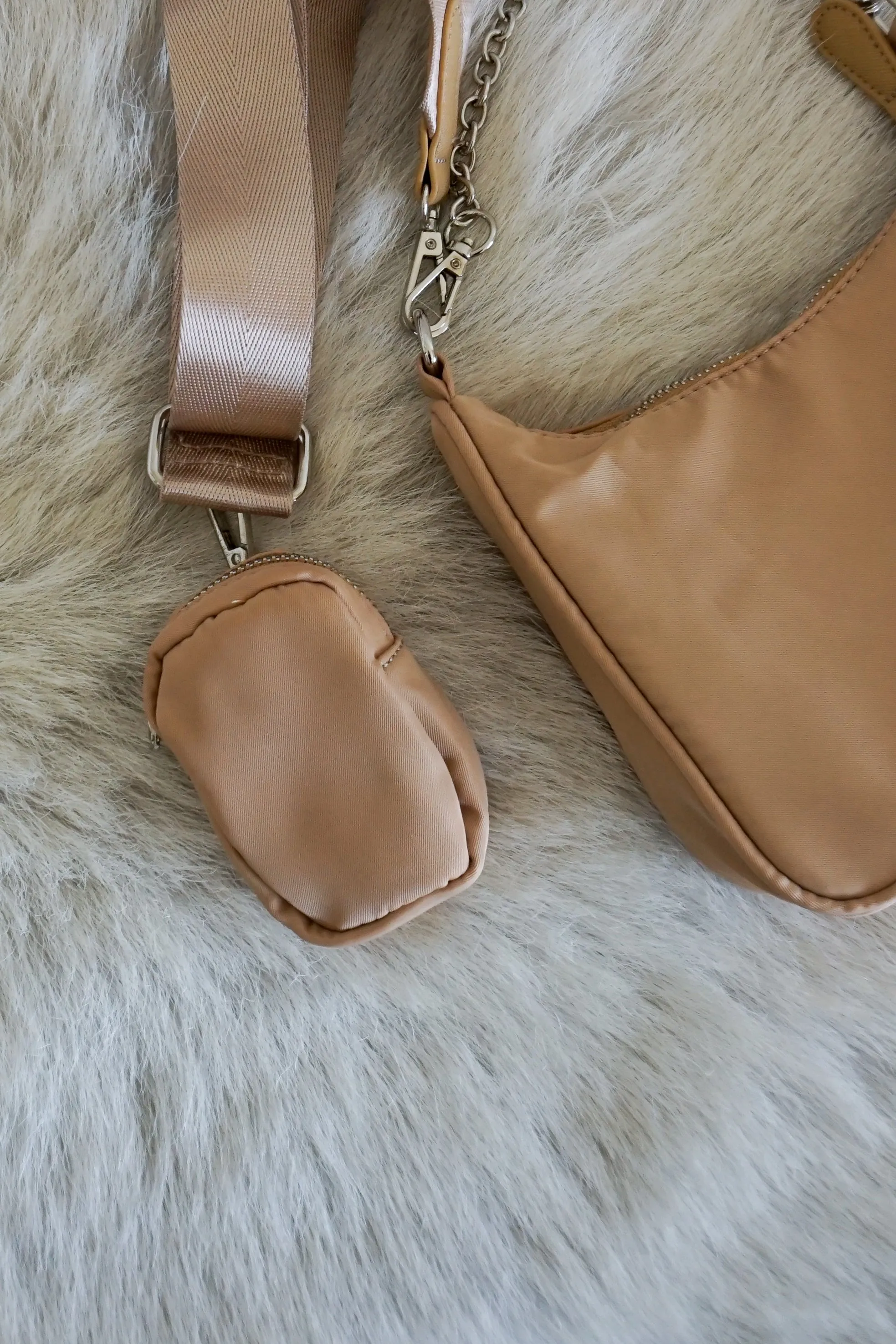 Lorissa Nylon Purse in Beige sold by American Threads product image thumbnail 5