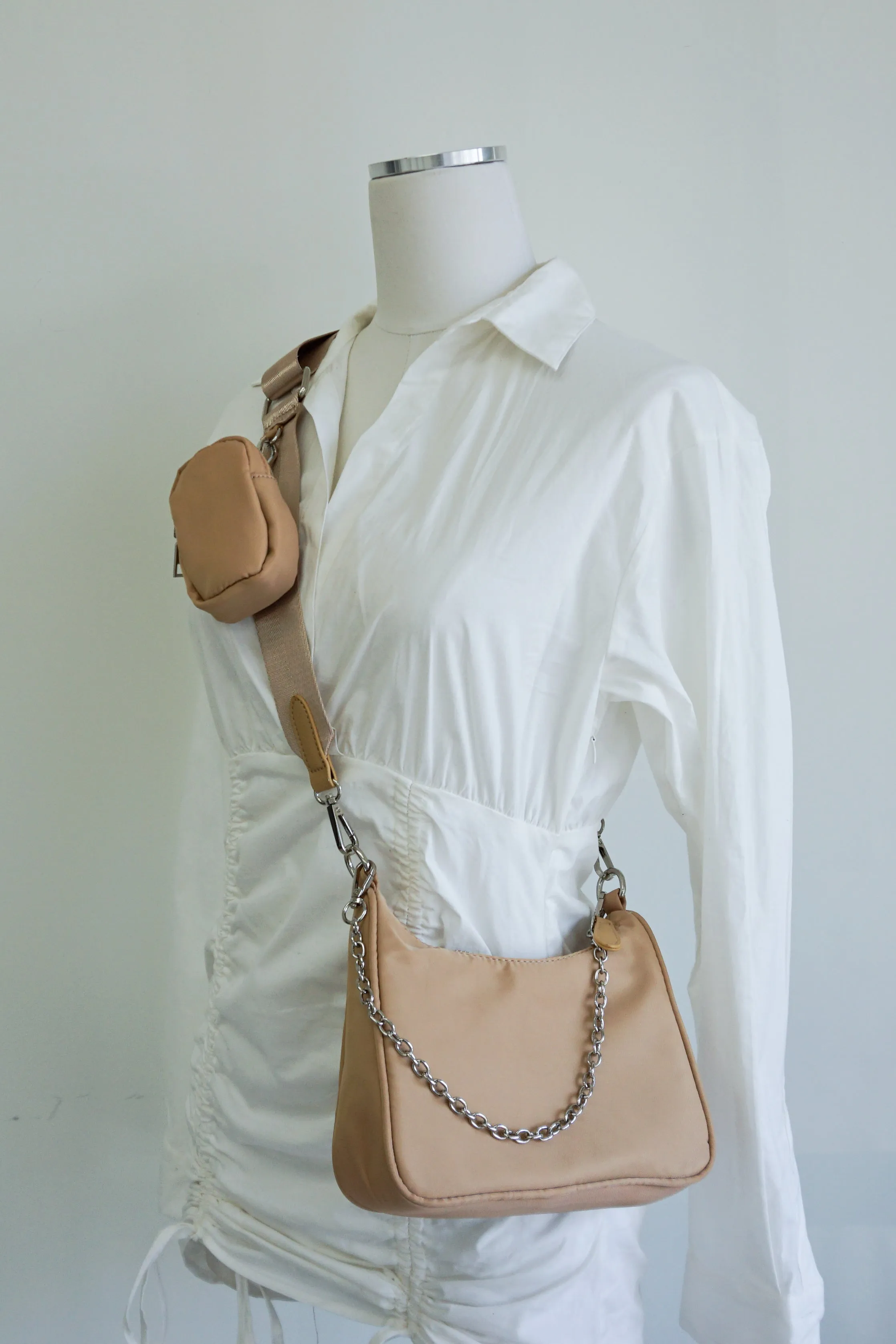 Lorissa Nylon Purse in Beige sold by American Threads product image thumbnail 2