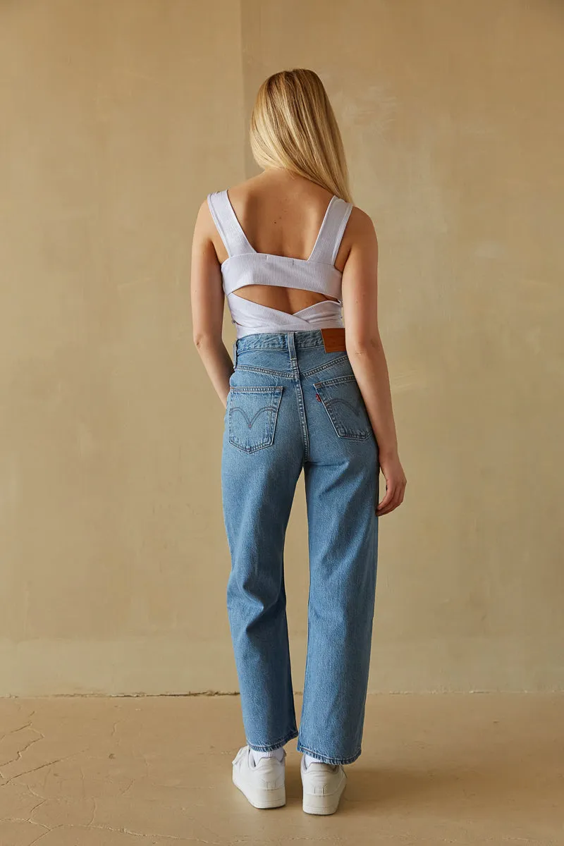 Levi's Ribcage Straight Ankle Jeans In The Middle sold by American Threads product image thumbnail 2