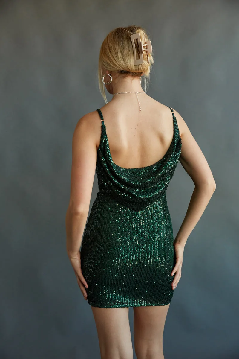 Selena Open Back Sequin Mini Dress sold by American Threads product image thumbnail 3