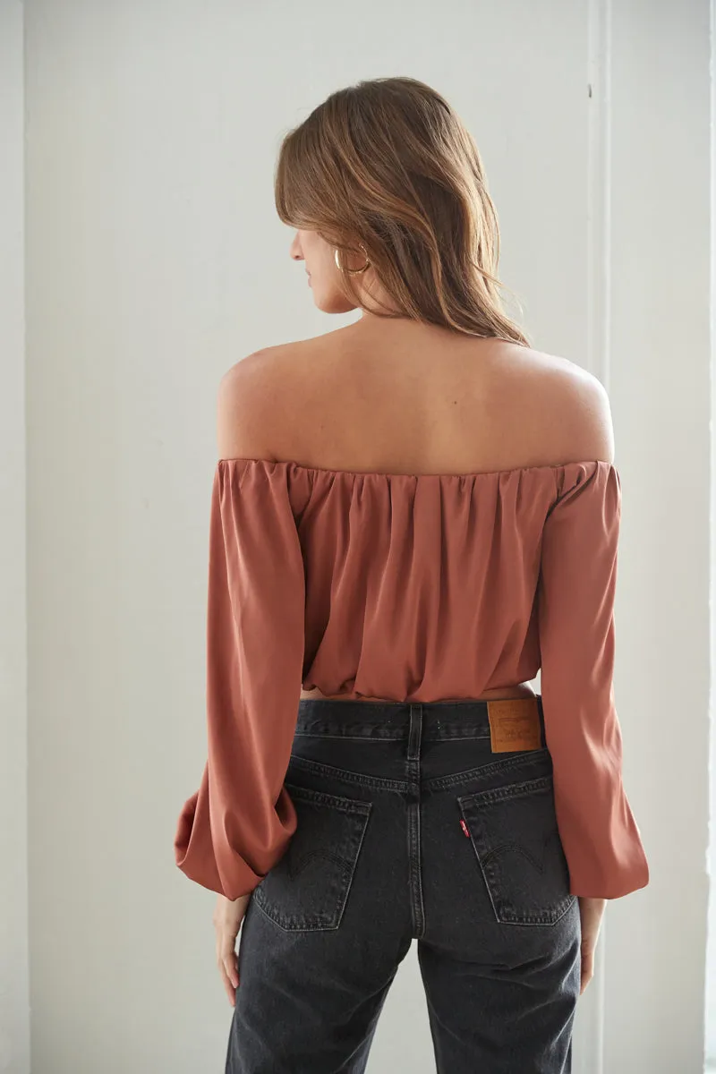 Laylah Long Sleeve Satin Top sold by American Threads product image thumbnail 2