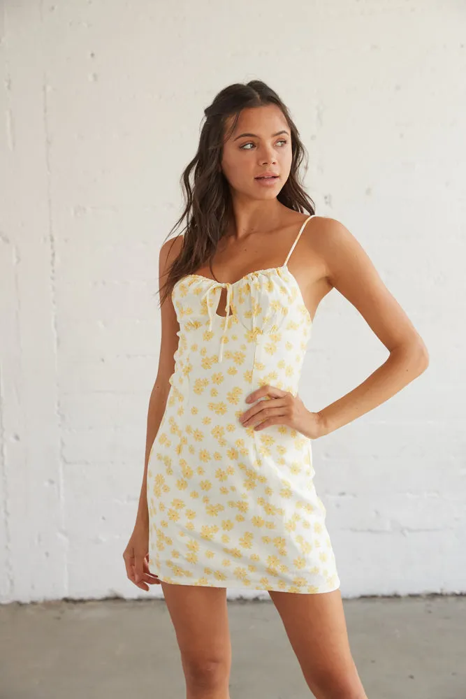 Ellie Bustier Floral Mini Dress sold by American Threads