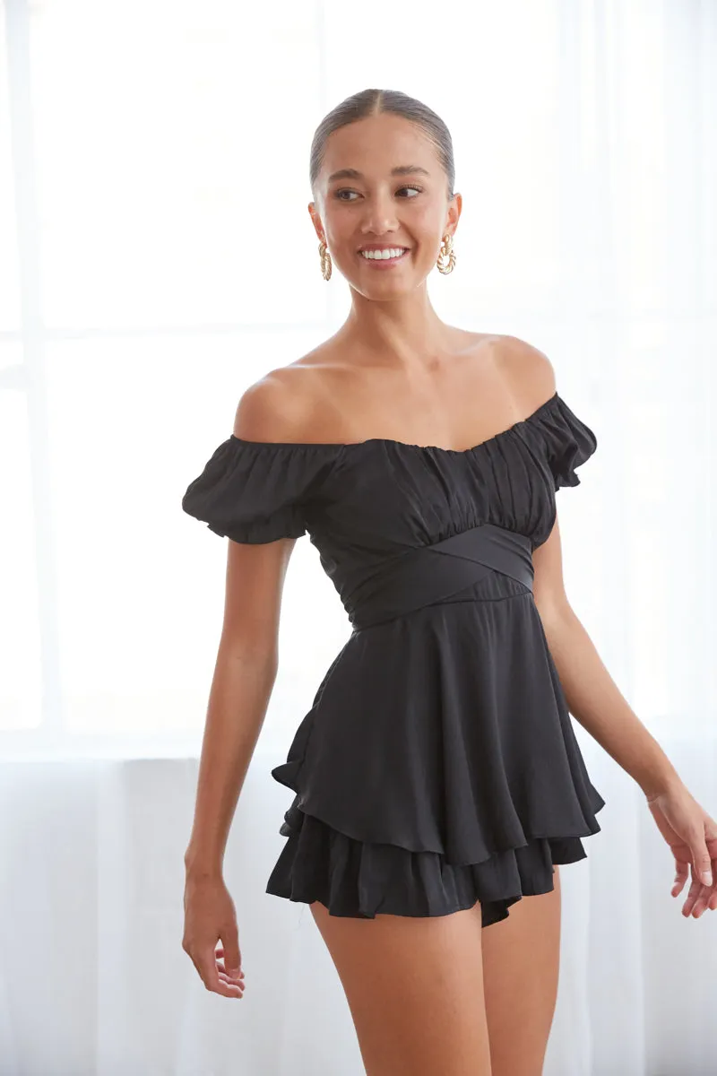 Eleanor Ruffle Wrap Romper sold by American Threads product image thumbnail 4