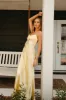 Andie Open Back Satin Maxi Dress sold by American Threads