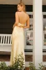 Andie Open Back Satin Maxi Dress sold by American Threads