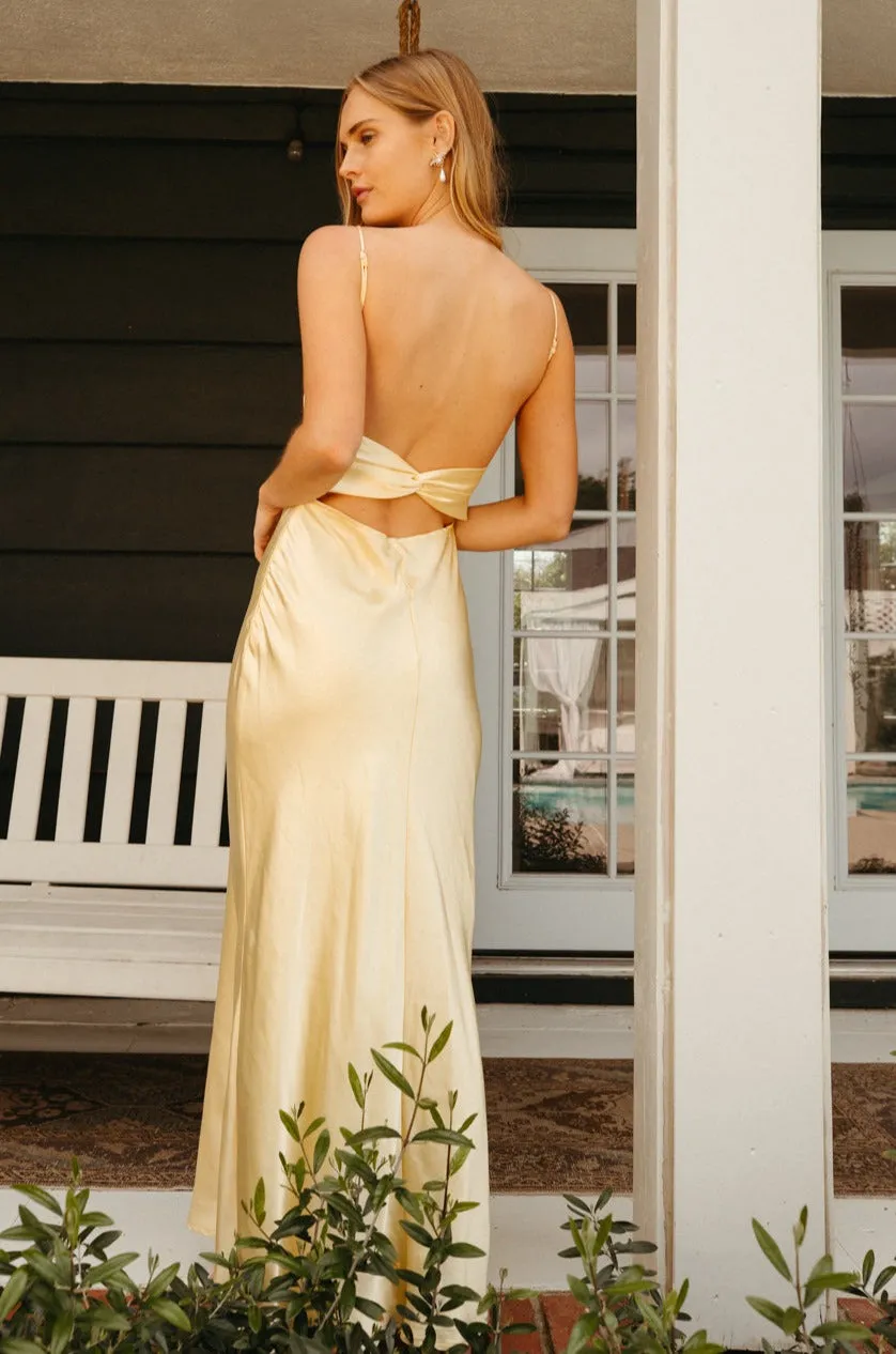 Andie Open Back Satin Maxi Dress sold by American Threads product image thumbnail 2