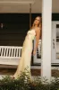 Andie Open Back Satin Maxi Dress sold by American Threads