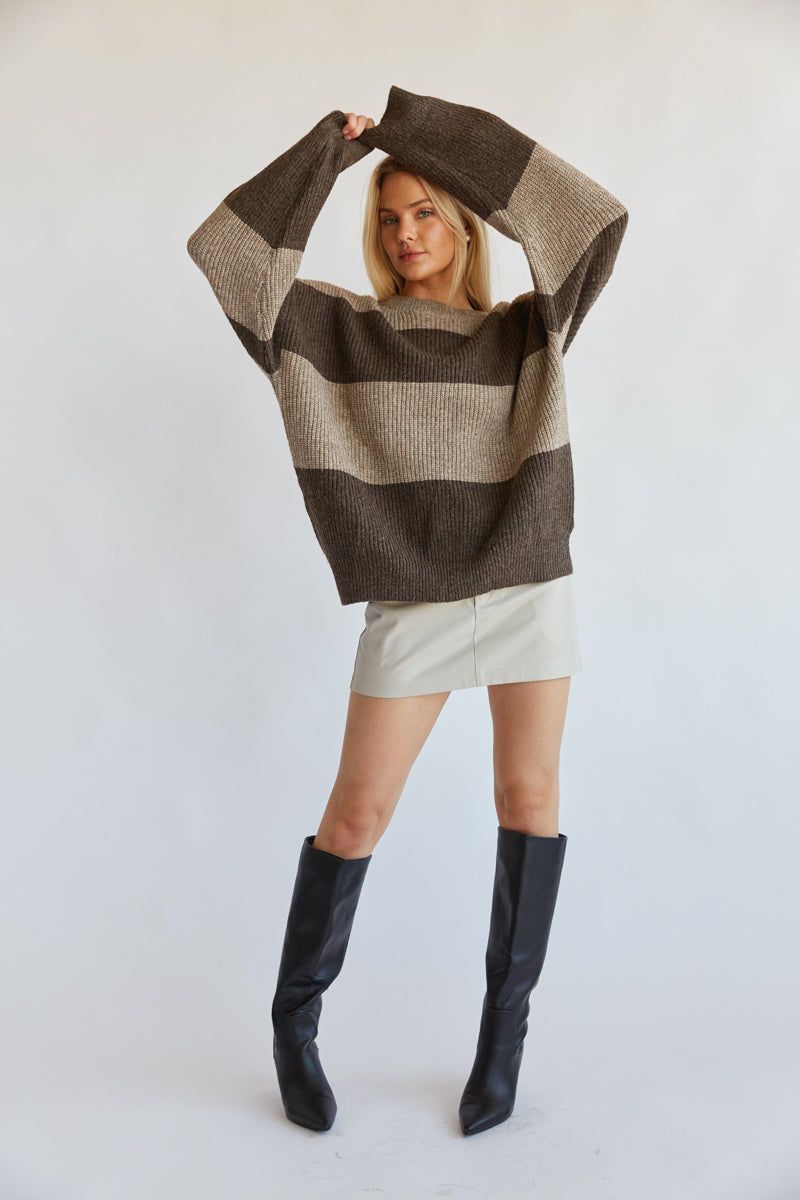 Reese Oversized Striped Sweater sold by American Threads product image thumbnail 5