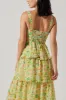 ASTR Midsummer Floral Tiered Maxi Dress in Bright Floral sold by American Threads