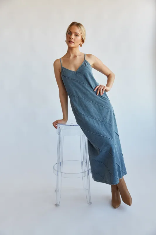 Remy Denim Midi Dress sold by American Threads