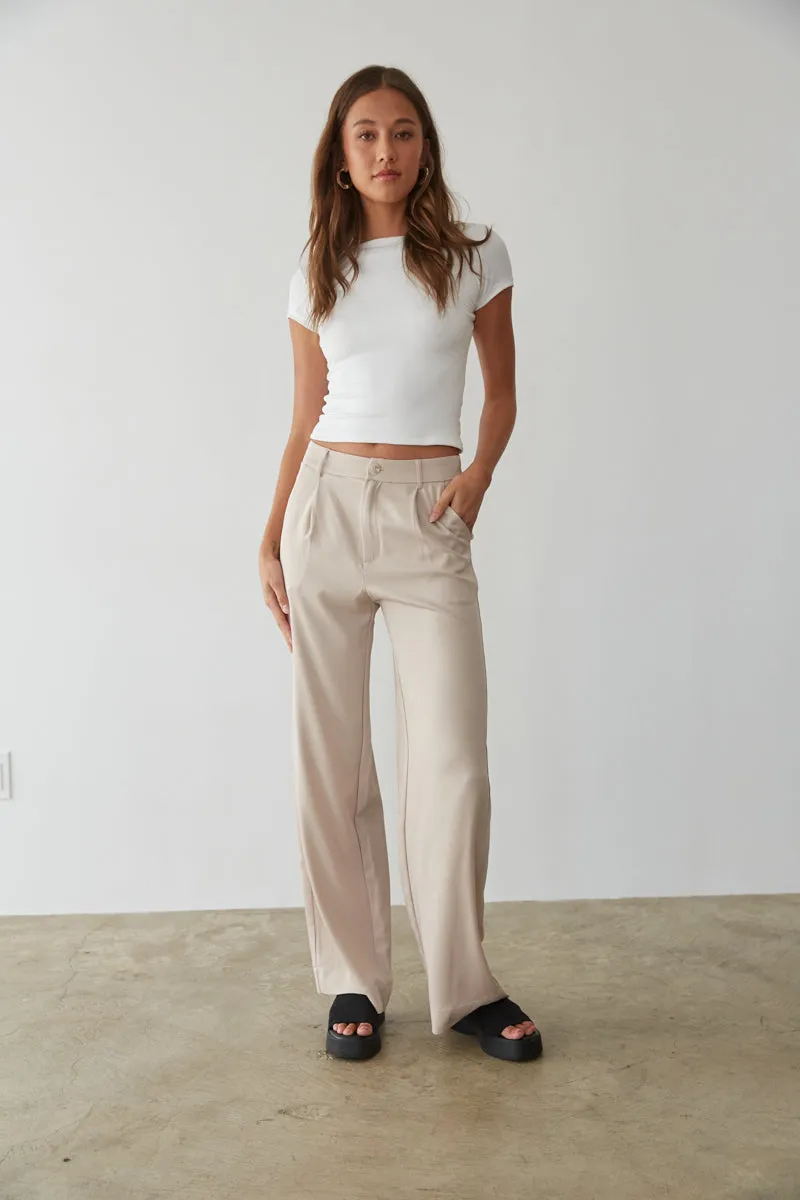 Lyna Wide Leg Trouser Pants sold by American Threads