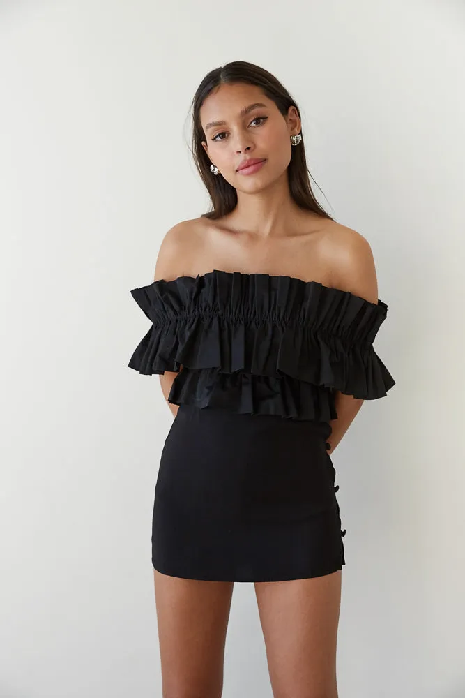 Moonlight Ruffle Crop Top sold by American Threads