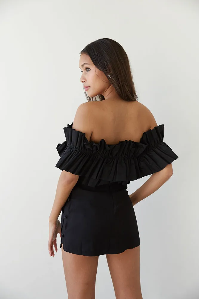 Moonlight Ruffle Crop Top sold by American Threads product image thumbnail 5