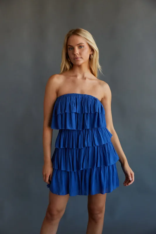 Kate Strapless Ruffle Romper sold by American Threads