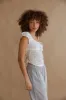Fern Pleated Eyelet Button Up Blouse sold by American Threads