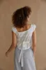 Fern Pleated Eyelet Button Up Blouse sold by American Threads
