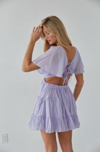 Brielle Flutter Sleeve Babydoll Mini Dress sold by American Threads
