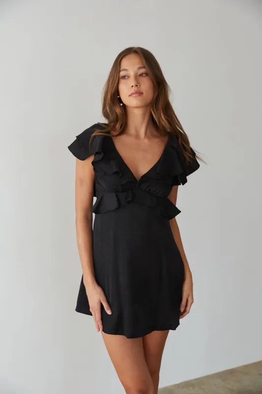 Junie Mini Dress in Black sold by American Threads